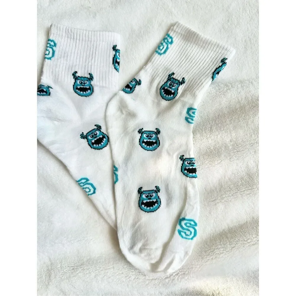 Disneys blue and white James P. Sullivan “Sully” from monsters Inc. socks
